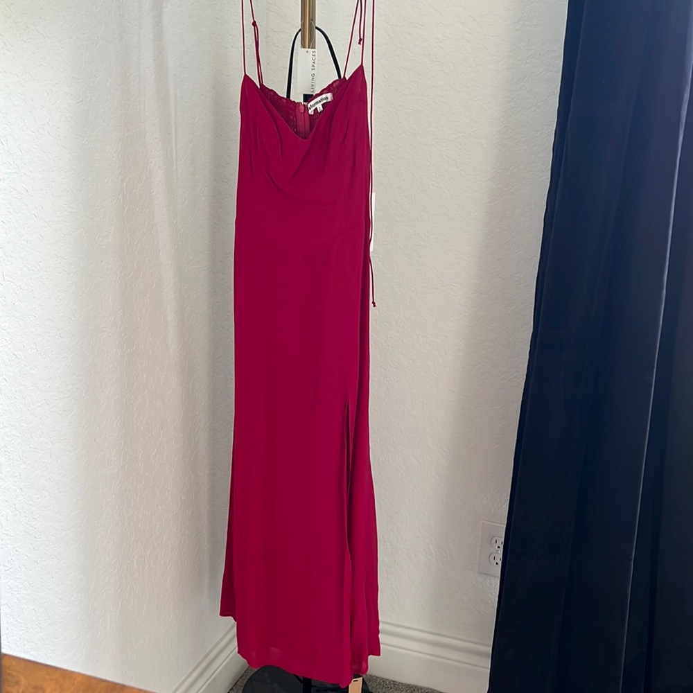 Reformation -Juliette Dress in Rhubarb SIZE 8 NWT
